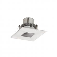 Nora NLCBC2-45530MPW/10EM - 4" Cobalt Click Square Retrofit Pinhole, 1000lm / 12W, 3000K, Matte Powder White Finish,