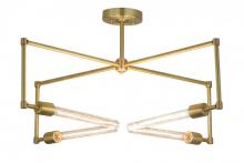 Meyda Blue 175682 - 32" Wide Pronograde Semi-Flushmount