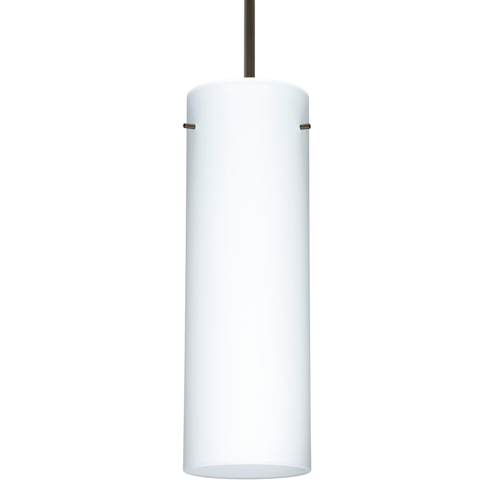 Besa Stilo 9 LED Pendant Opal Matte Bronze 1x9W LED