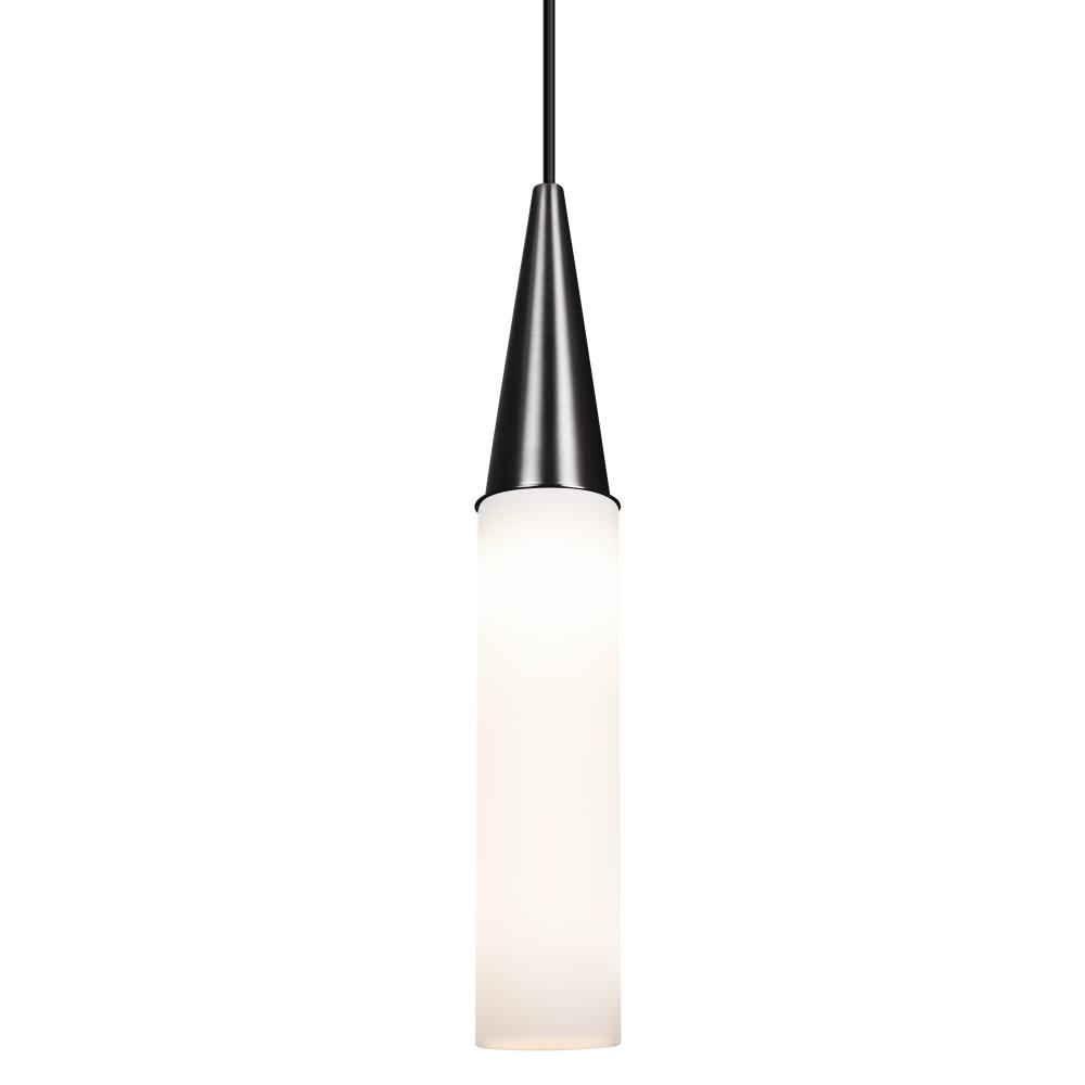 Besa Metro 16 Pendant, Opal Matte, Black Finish, 1x60W MAX E26 Base