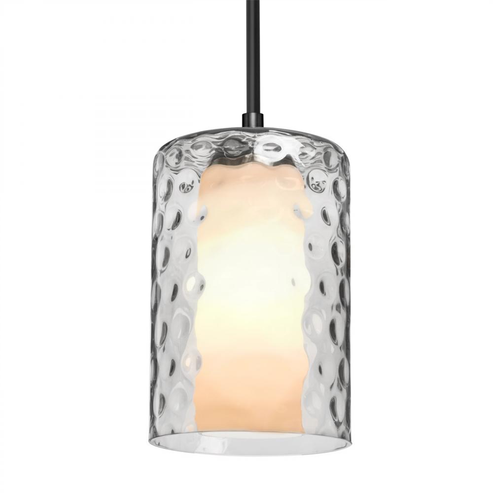Besa, Esa Cord Pendant, Clear, Black Finish, 1x5W LED