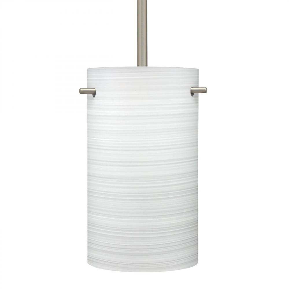 Besa Tamburo 5 Stem Pendant, Chalk, Black Finish, 1x11W LED