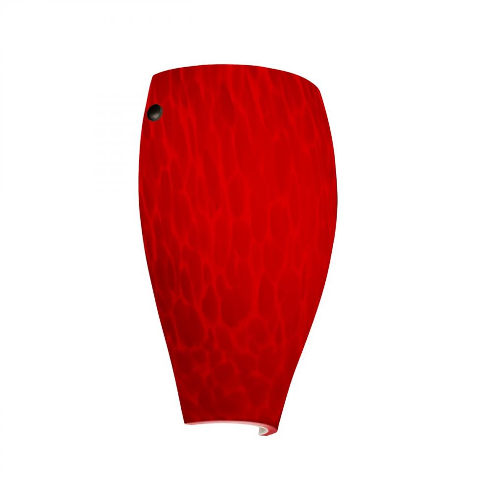 Besa, Chelsea Wall Sconce, Red Cloud, Black Cap Finish, 1x8W LED