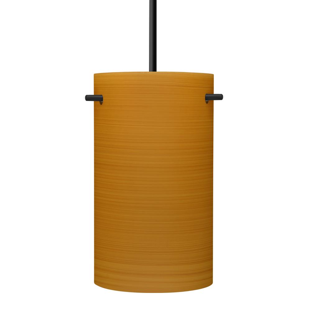 Besa Tamburo 5 Pendant, Oak, Black Finish, 1x11W LED