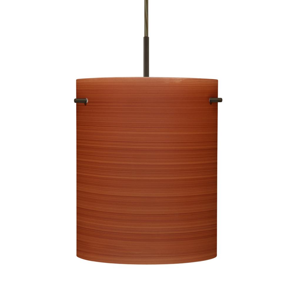 Besa Tamburo 8 Pendant, Cherry, Bronze Finish, 1x11W LED