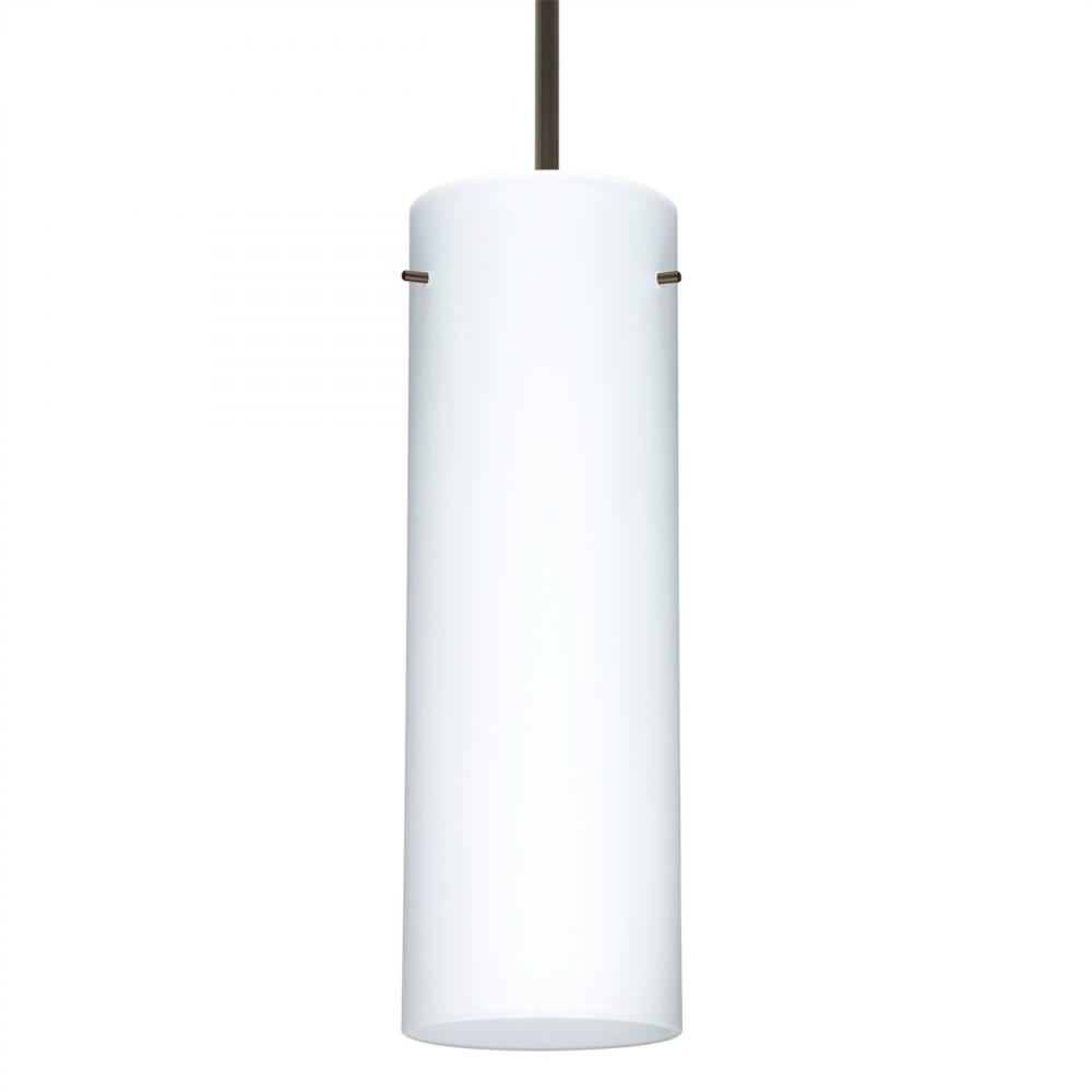 Besa Stilo 9 LED Pendant For Multiport Canopy Opal Matte Bronze 1x9W LED
