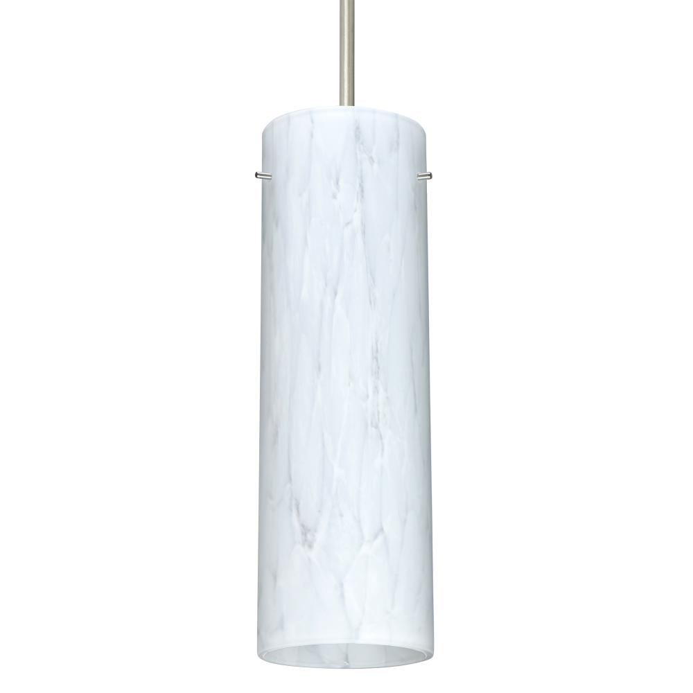 Besa Stilo 9 LED Pendant For Multiport Canopy Carrera Satin Nickel 1x9W LED