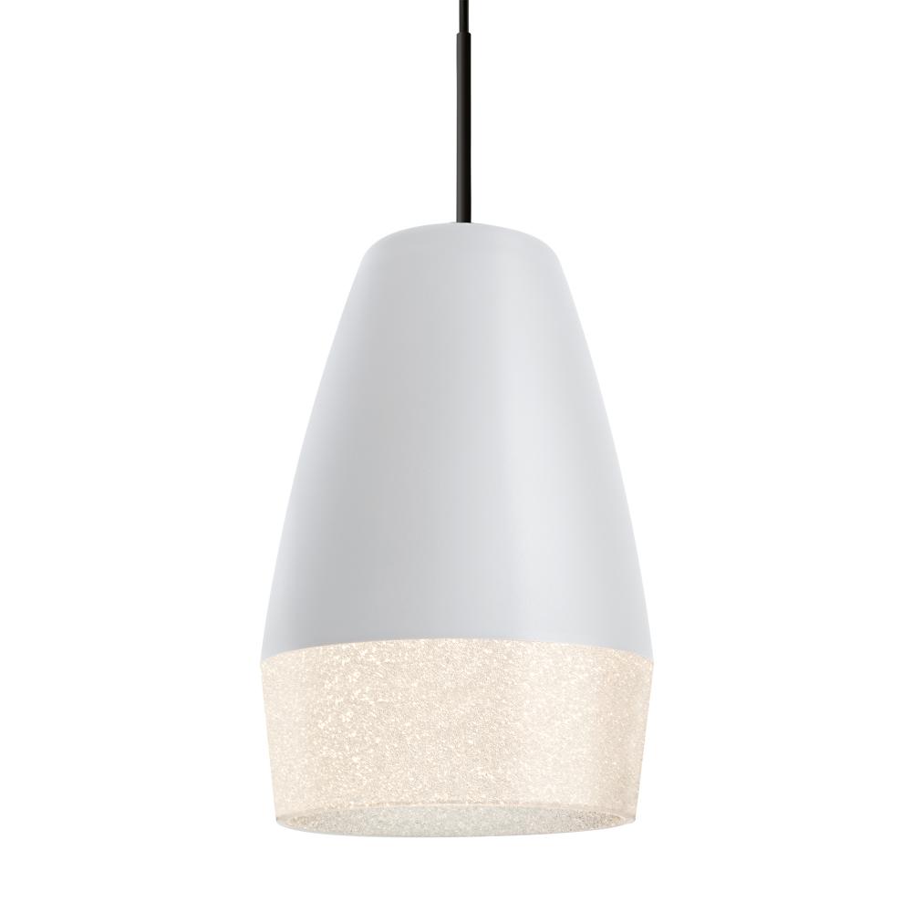 Besa, Abu 12 Cord Pendant for Mulitport Canopy, White/Glitter, Black Finish, 1x60W MAX E26 Base