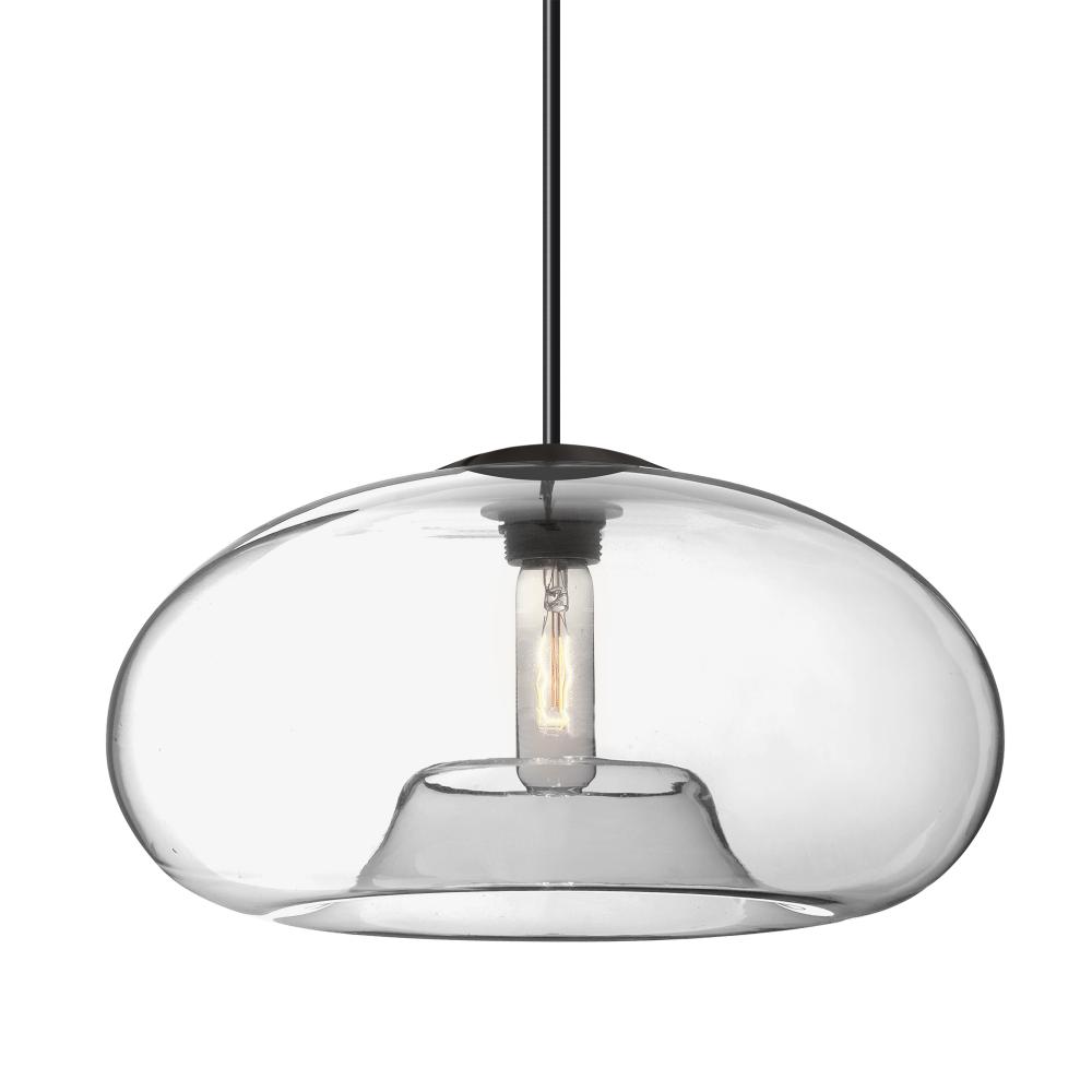 Besa Pendant For Multiport Canopy Bana 15 Black Clear 1x8W LED Filament