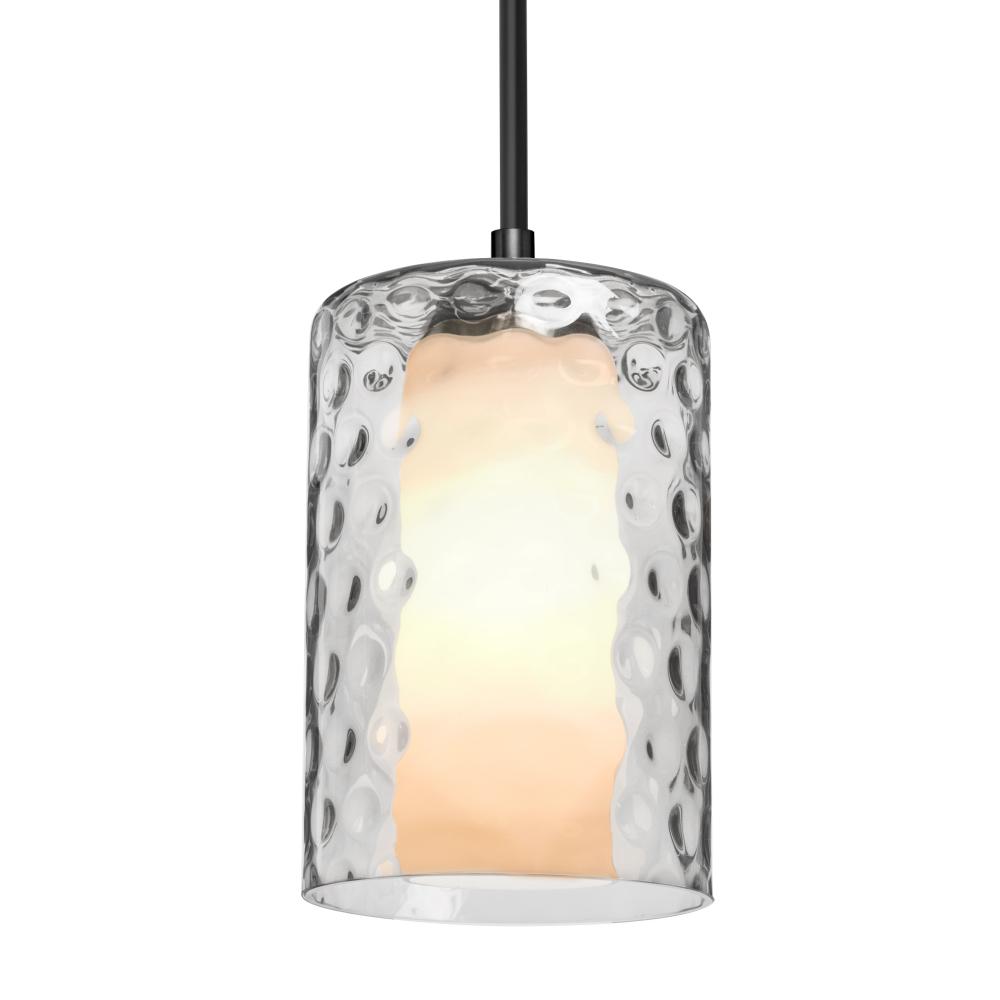 Besa, Esa Cord Pendant For Multiport Canopy, Clear, Black Finish, 1x60W MAX E26 Base