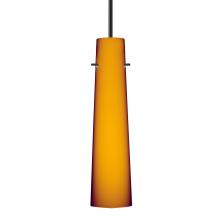 Besa Lighting 1BT-567480-LED-BK - Besa Camino Pendant Black Amber Matte 1x5W LED