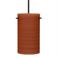 Besa Lighting 1JC-4005CH-LED-BK - Besa Tamburo 5 Pendant, Cherry, Black Finish, 1x11W LED