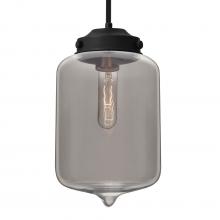 Besa Lighting 1TT-OLINSM-EDIL-BK - Besa Olin Stem Pendant Black Smoke 1x4W LED Filament