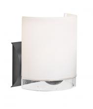 Besa Lighting 1WZ-CELTICCL-LED-BK - Besa, Celtic Wall Sconce, Opal Glossy/Clear, Black Finish, 1x9W LED