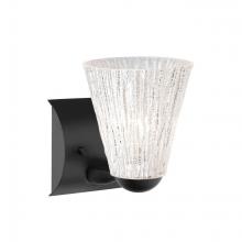 Besa Lighting 1WZ-NICO5GL-LED-BK - Besa Nico 5 Mini Sconce, Glitter Stone, Black, 1x9W LED