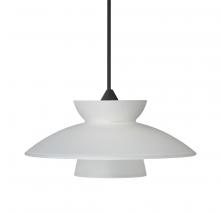 Besa Lighting 1XT-271825-LED-BK - Besa Pendant Trilo 7, Black Finish, Frost 1x5W LED