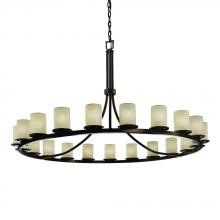 Justice Design Group POR-8716-10-WAVE-DBRZ-LED21-14700 - Dakota 21-Light 1-Tier Ring LED Chandelier