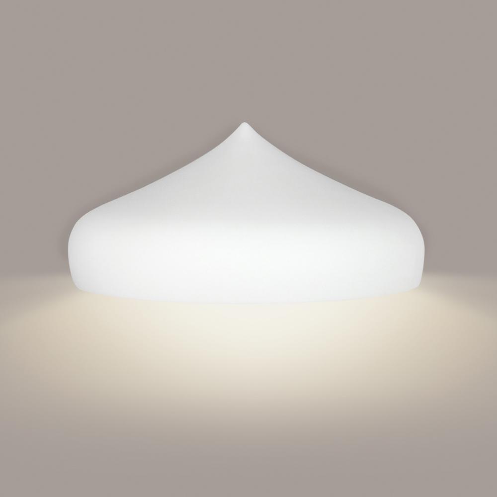 Vancouver Downlight Wall Sconce: Cream Satin with LED bulbs included