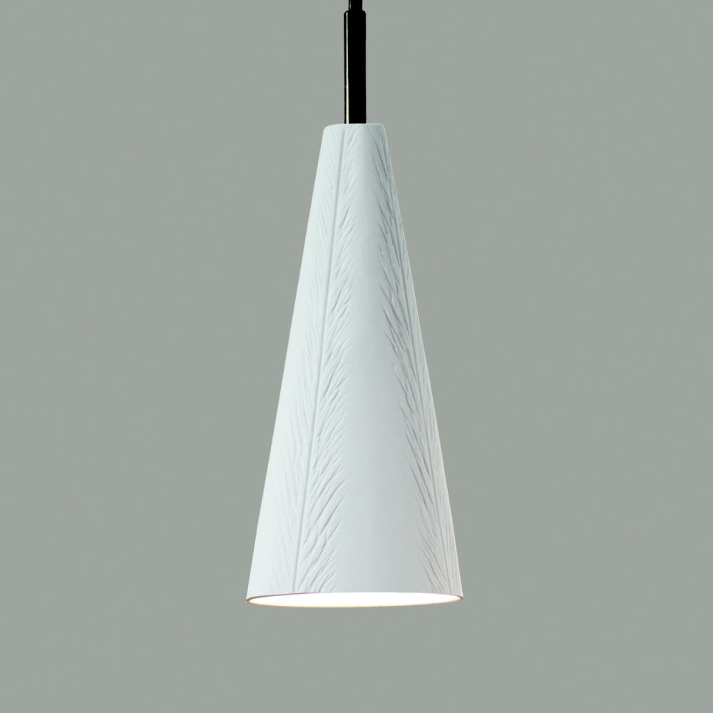 Fossil Mini Pendant: Dusty Teal (Black Cord & Canopy)