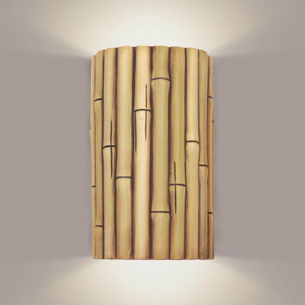 Bamboo Wall Sconce Natural with LED bulb included