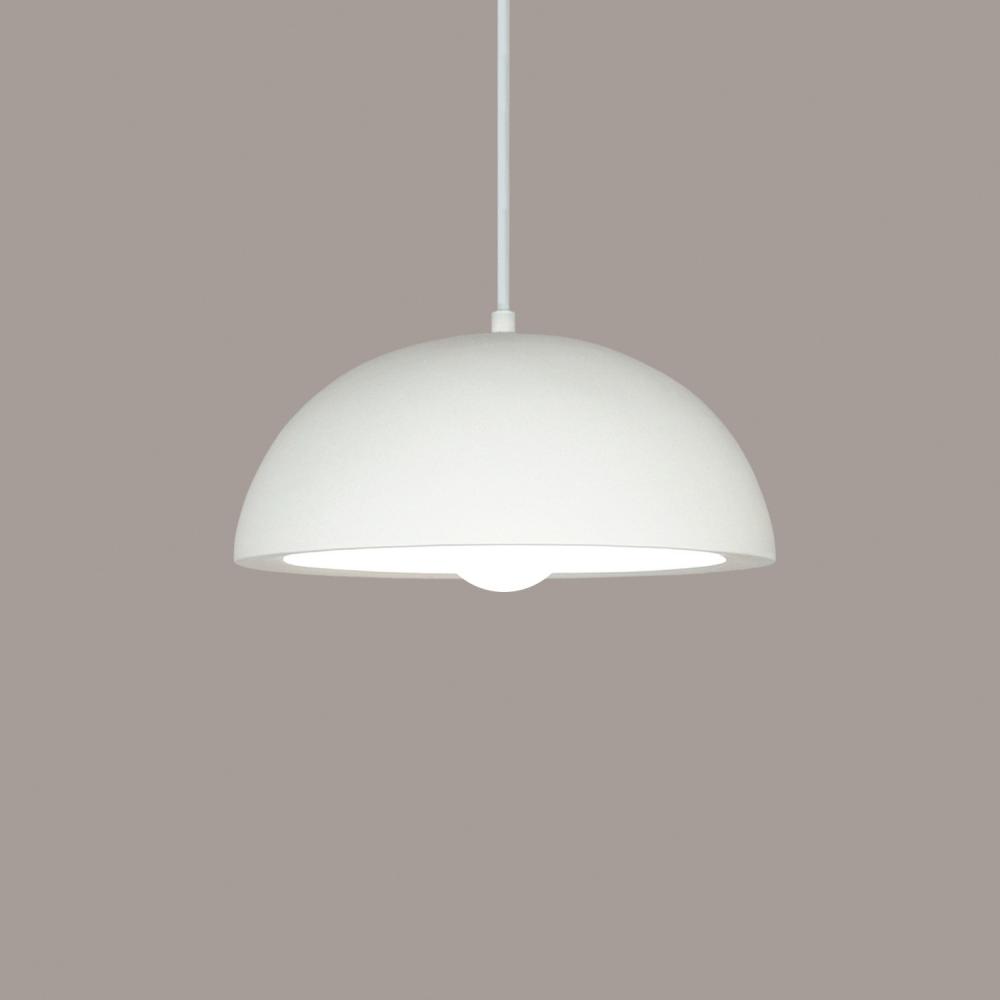 Thera Pendant: Carpathian Elm Burl (White Cord & Canopy)