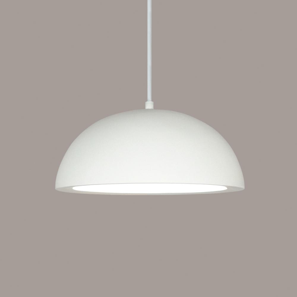 Gran Thera Pendant: Weathered Iron (White Cord & Canopy)