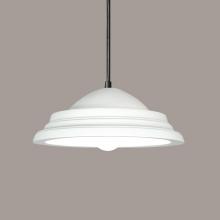 A-19 P101-M8-BCC-1LEDE26 - Minorca Pendant: Verdigris (Black Cord & Canopy)