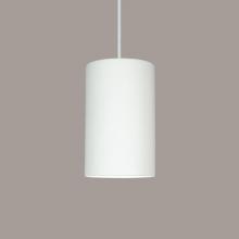 A-19 P201-PO-WCC-1LEDE26 - Andros Pendant: Poppy Orange (White Cord & Canopy)