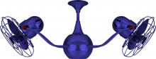 Matthews Fan Company VB-BLUE-MTL - Vent-Bettina 360° dual headed rotational ceiling fan in Safira (Blue) finish with metal blades.