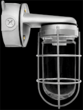 RAB Lighting VXBR100P-3/4 - VAPORPROOF VXBR 100W WALL BRACKET 4 INCHES BOX 3/4 INCH WITH PERMA GLOBE