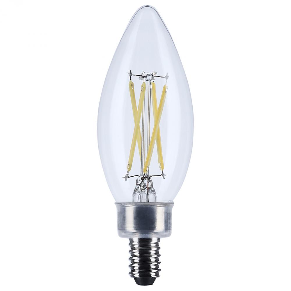 4 Watt B11 LED; Candelabra Base; Clear; 5000K CCT; 120 Volt; 10-pk