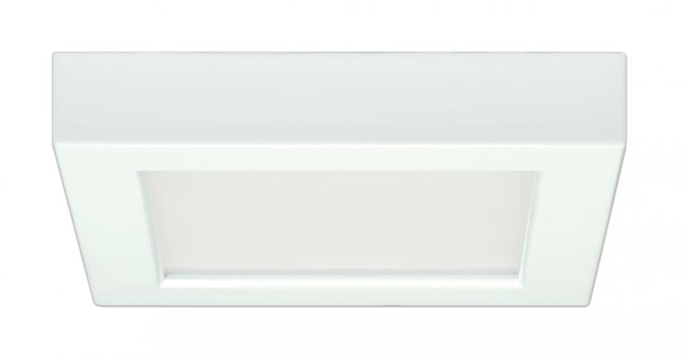 Blink - 10.5W- 5.5" Surface Mount LED - 3000K- Square Shape - White Finish - 120V