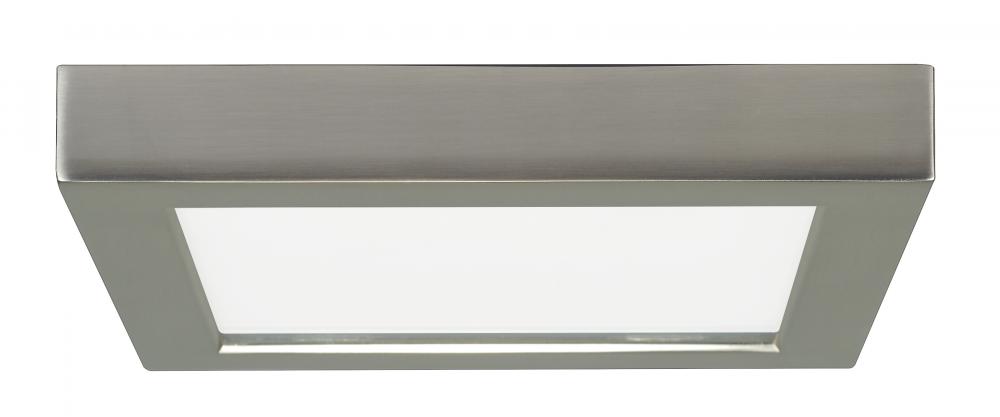 Blink - 13.5W- 7" Surface Mount LED - 2700K- Square Shape - Brushed Nickel Finish - 120V