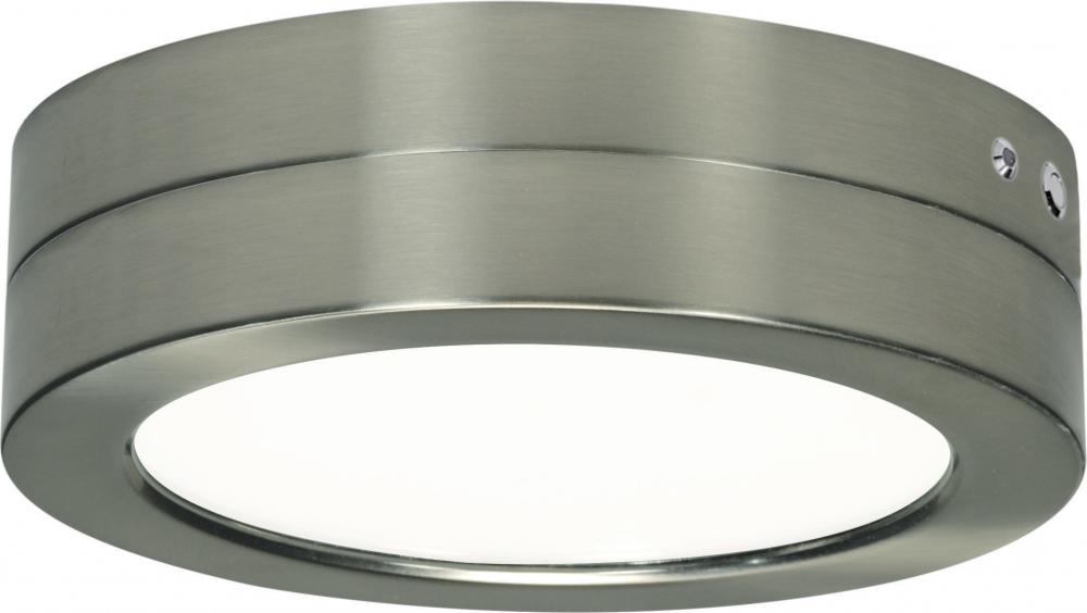 Blink - Battery Backup Module For Flush Mount LED Fixture - 7" Round - Brushed Nickel Finish
