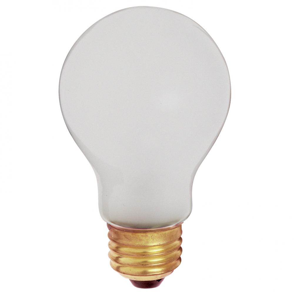 100 Watt A19 Incandescent; Frost; 5000 Average rated hours; 960 Lumens; Medium base; 130 Volt;