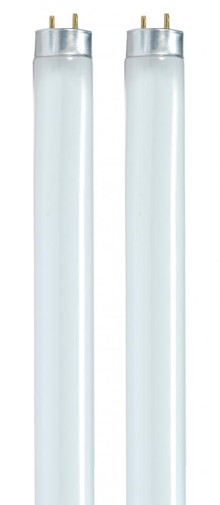 32 Watt; T8; Fluorescent; 4100K Cool White; 75 CRI; Medium Bi Pin base; 2-Pack