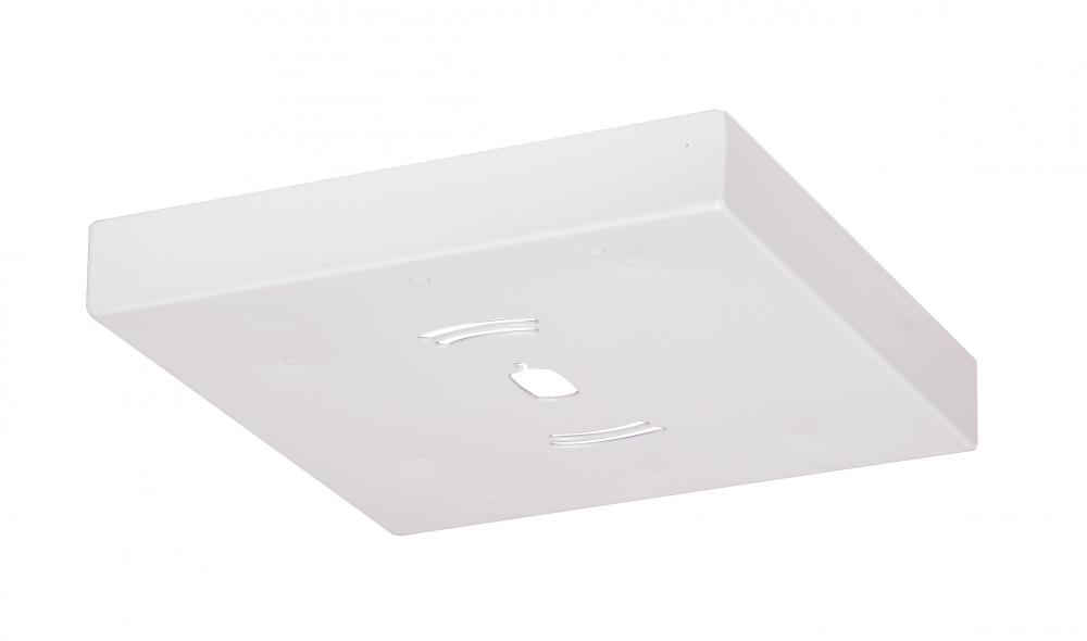 Battery Backup Module Housing Only For Flush Mount LED Fixture; 9" Square; White Finish
