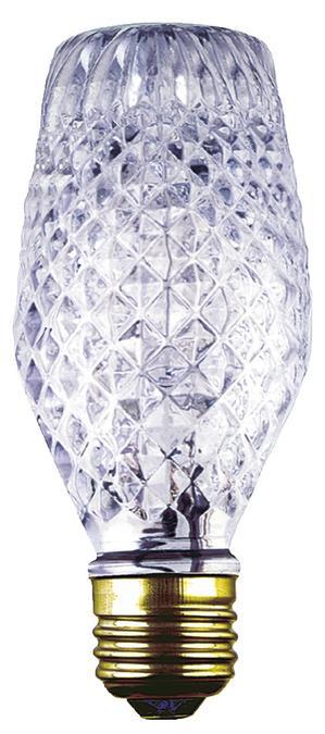 43W SL19 Halogen Cut Glass E26 (Medium) Base, 120 Volt, Box
