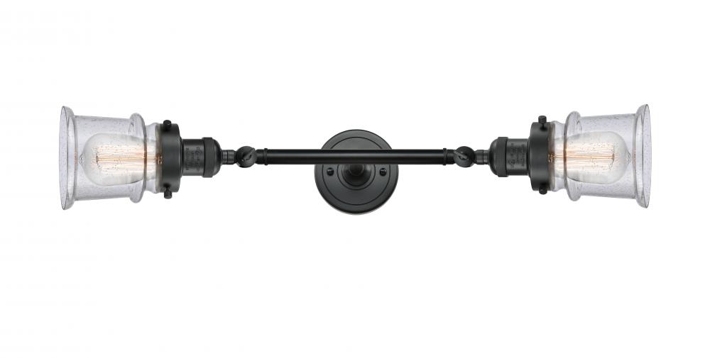 Canton - 2 Light - 6 inch - Matte Black - Adjustable Bath Vanity Light