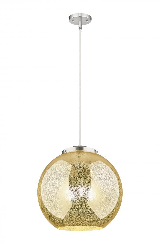 Athens - 3 Light - 16 inch - Brushed Satin Nickel - Cord hung - Pendant