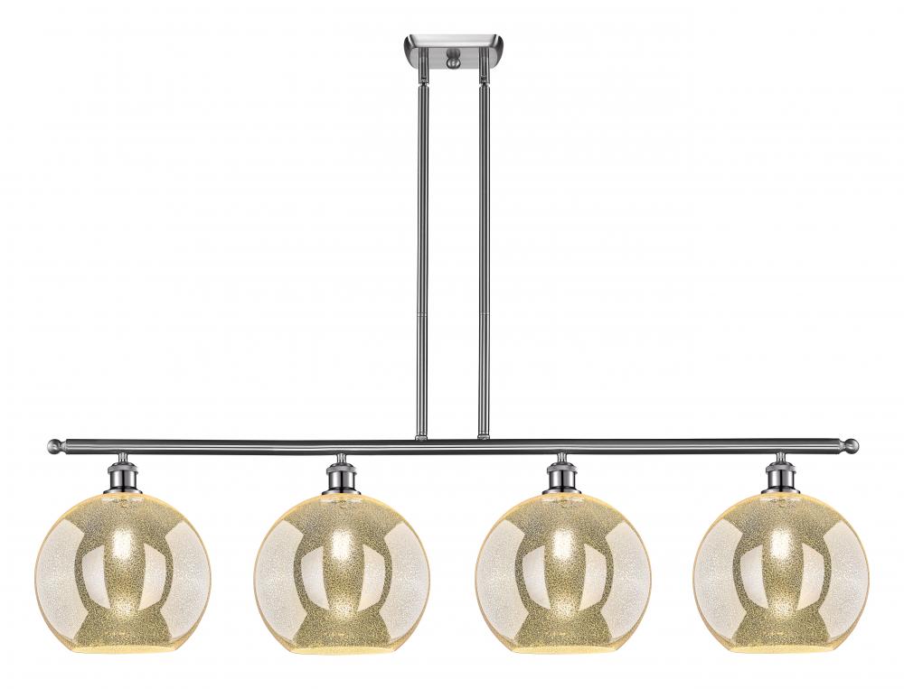 Athens - 4 Light - 50 inch - Brushed Satin Nickel - Stem Hung - Island Light