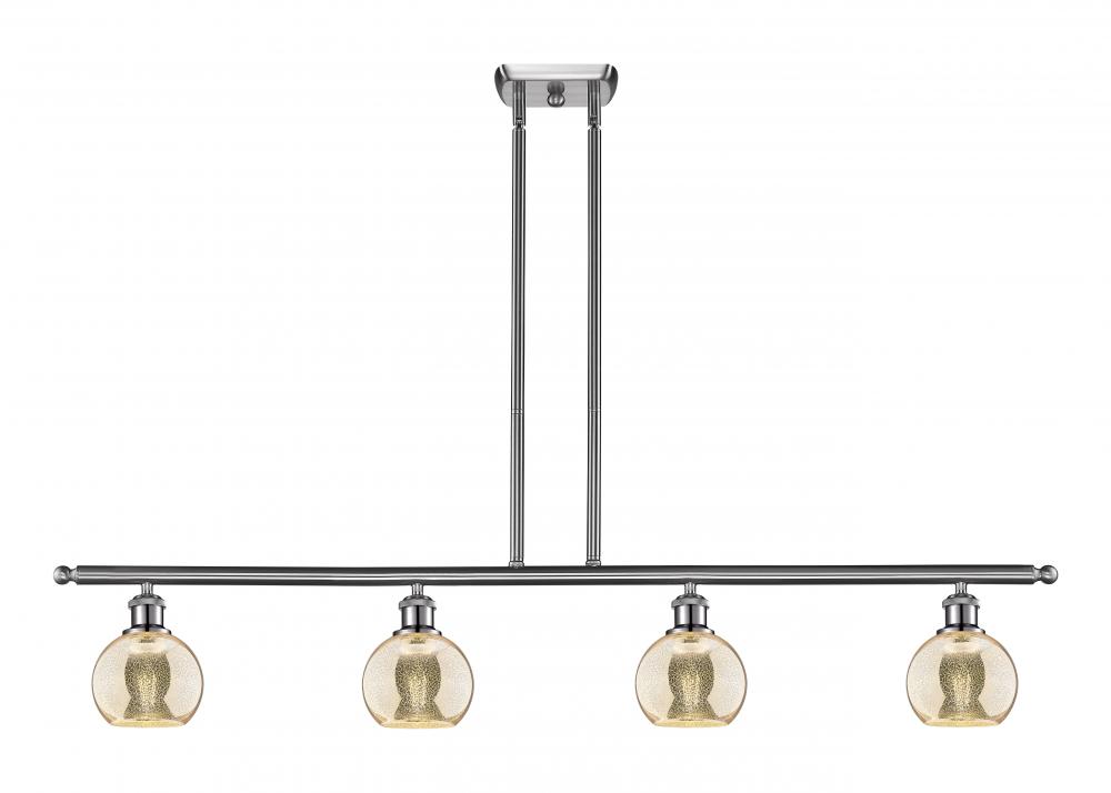 Athens - 4 Light - 48 inch - Brushed Satin Nickel - Cord hung - Island Light