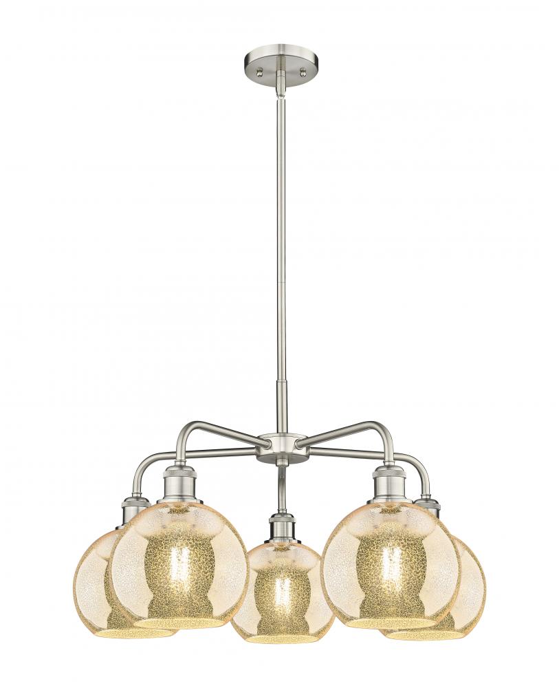 Athens - 5 Light - 26 inch - Satin Nickel - Chandelier