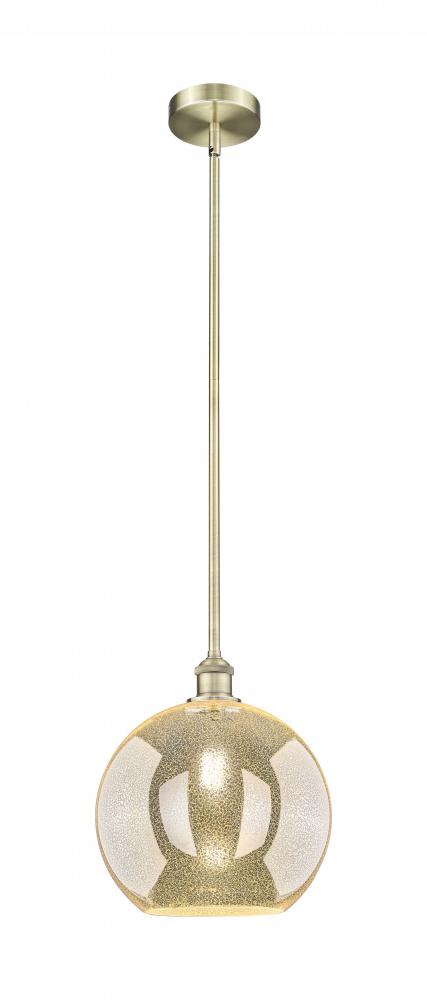 Athens - 1 Light - 12 inch - Antique Brass - Cord hung - Mini Pendant