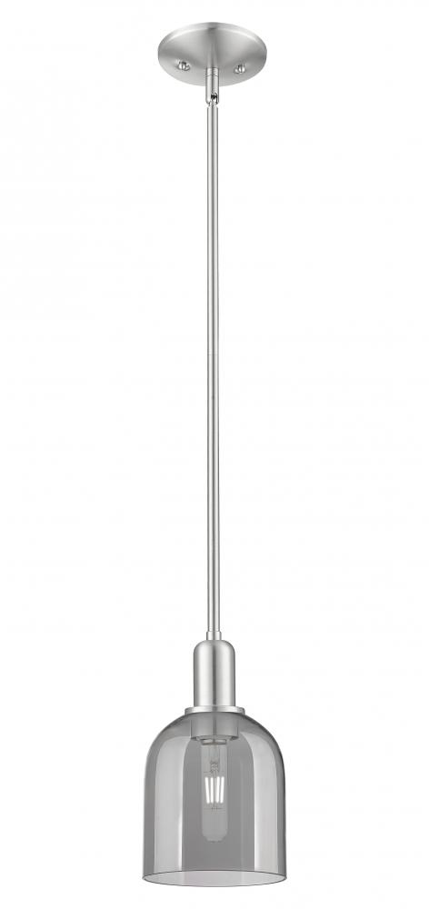 Bella - 1 Light - 6 inch - Brushed Satin Nickel - Stem hung - Mini Pendant