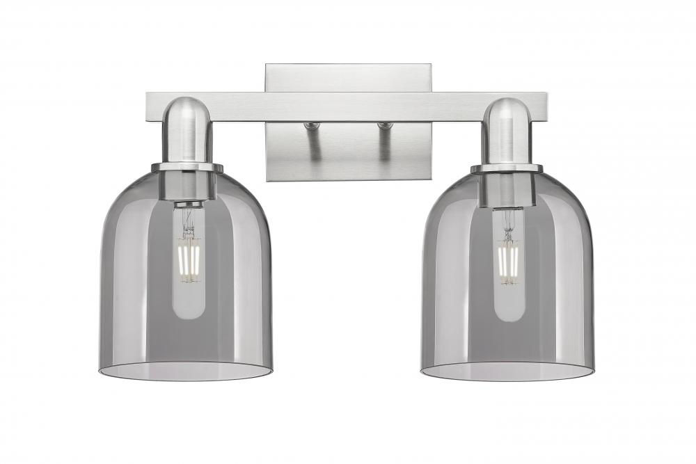 Bella - 2 Light - 17 inch - Brushed Satin Nickel - Bath Vanity Light