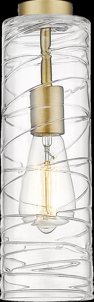 Wexford - 1 Light - 4 inch - Brushed Brass - Cord hung - Mini Pendant