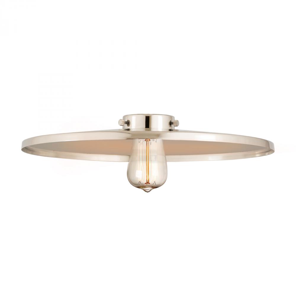 Railroad Light 16 inch Polished Nickel Metal Shade