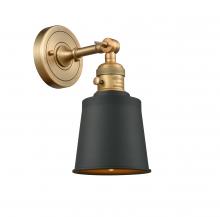 Innovations Lighting 203SW-BB-M9-BK-LED - Addison - 1 Light - 5 inch - Brushed Brass - Adjustable Sconce