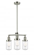 Innovations Lighting 207-PN-G312-LED - Dover - 3 Light - 17 inch - Polished Nickel - Stem Hung - Chandelier